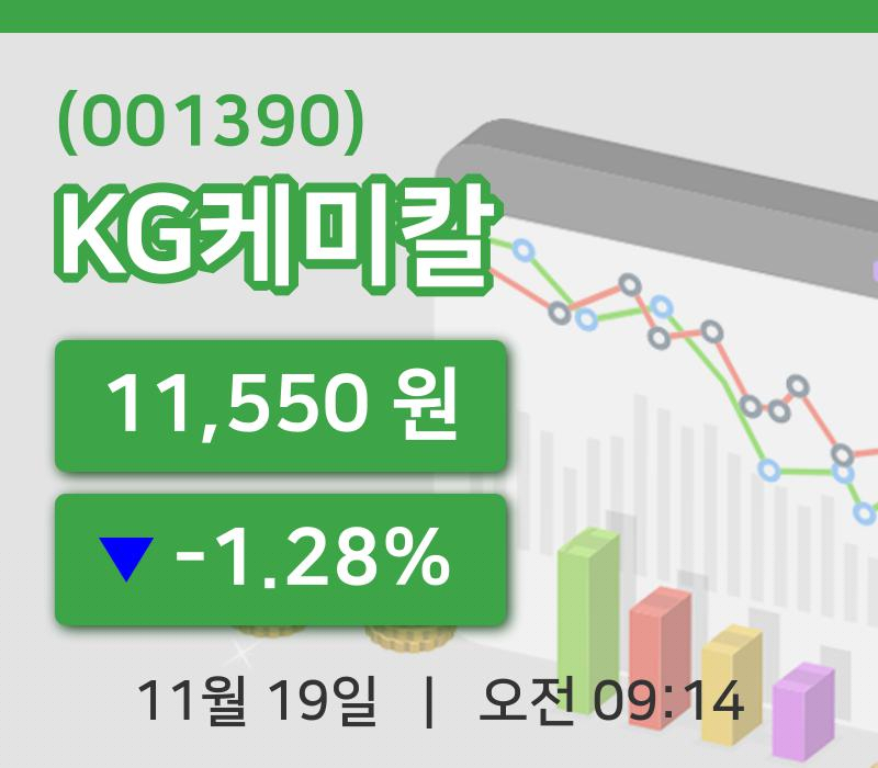[KG케미칼주가] 19일 이시각 현재  11,550원