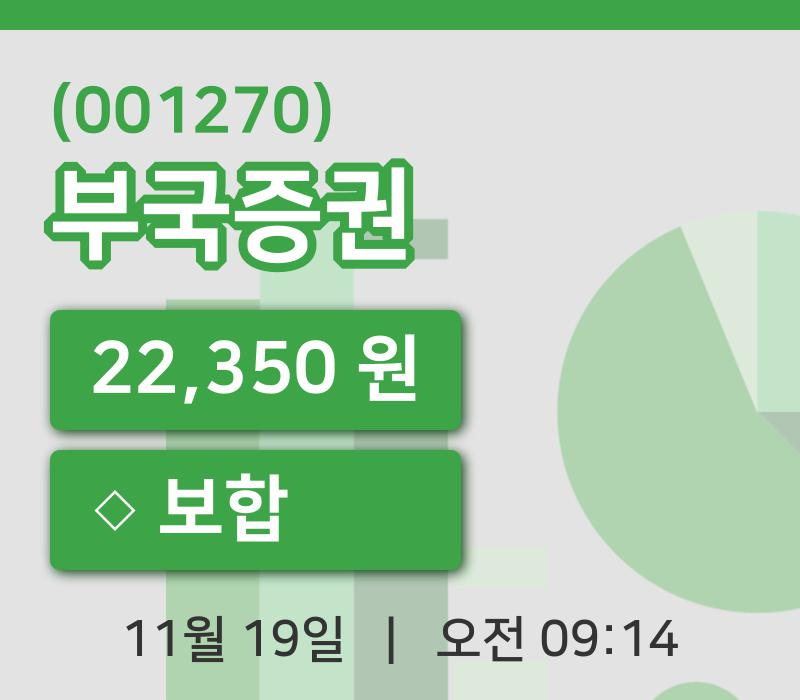 [부국증권주가] 19일 9시 14분 현재 22,350원