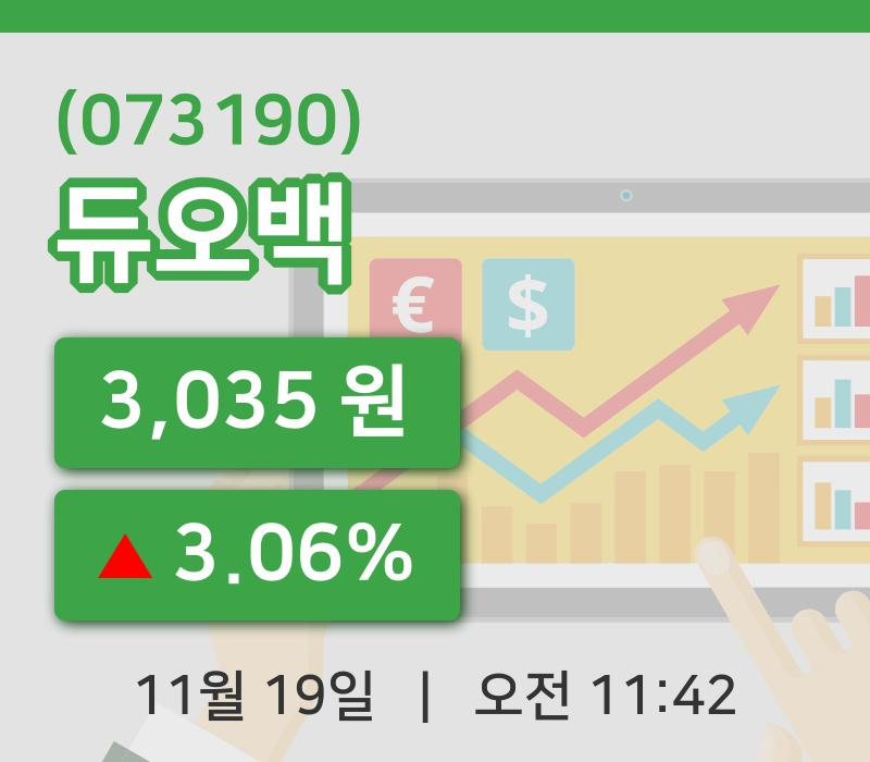 [듀오백주가] 11시 42분 현재 3,035원