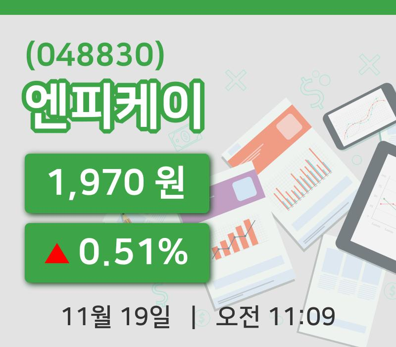 [엔피케이주가] 19일 이시각 현재  1,970원
