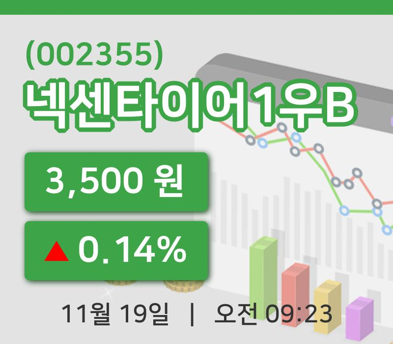 [넥센타이어1우B주가] 19일 이시각 현재  3,500원