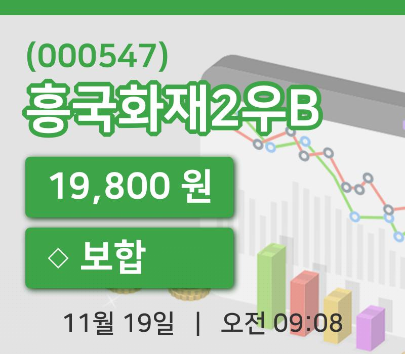 [흥국화재2우B주가] 19일 이시각 현재  19,800원