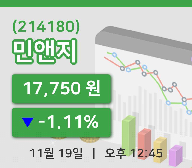 [민앤지주가] 12시 45분 현재 17,750원