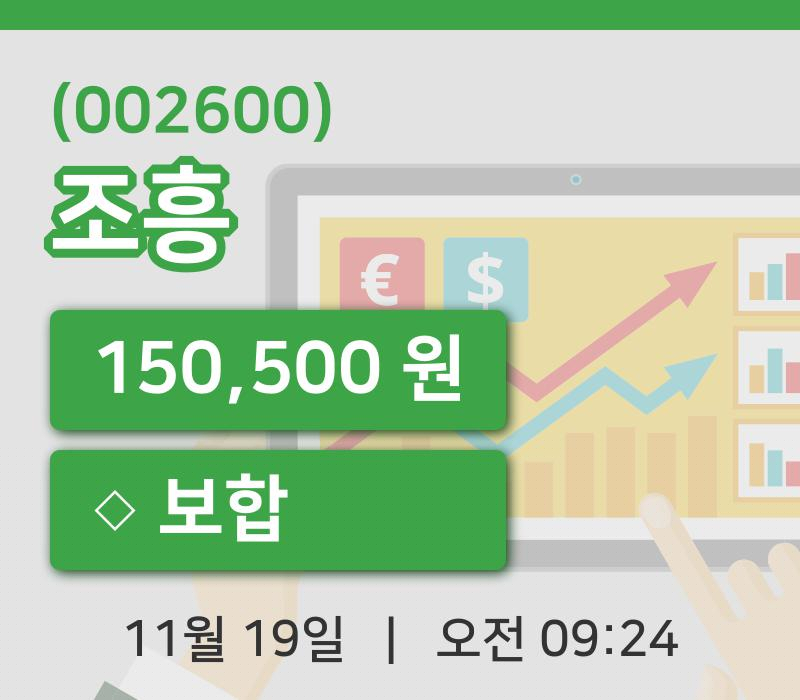 [조흥주가] 19일 9시 24분 현재 150,500원
