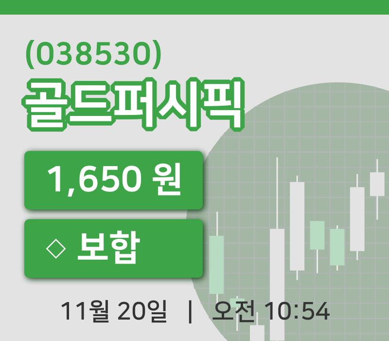 [골드퍼시픽주가] 20일 10시 54분 현재 1,650원