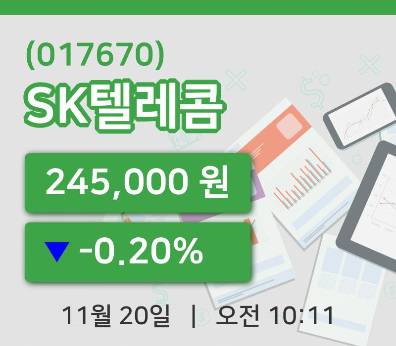 [SK텔레콤주가] 10시 11분 현재 245,000원