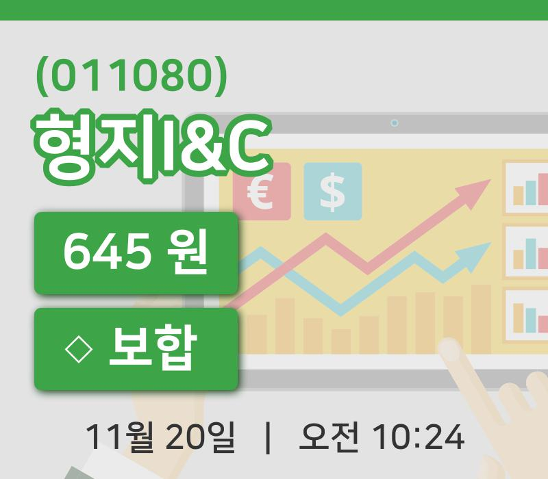 [형지I&C주가] 10시 24분 현재 645원