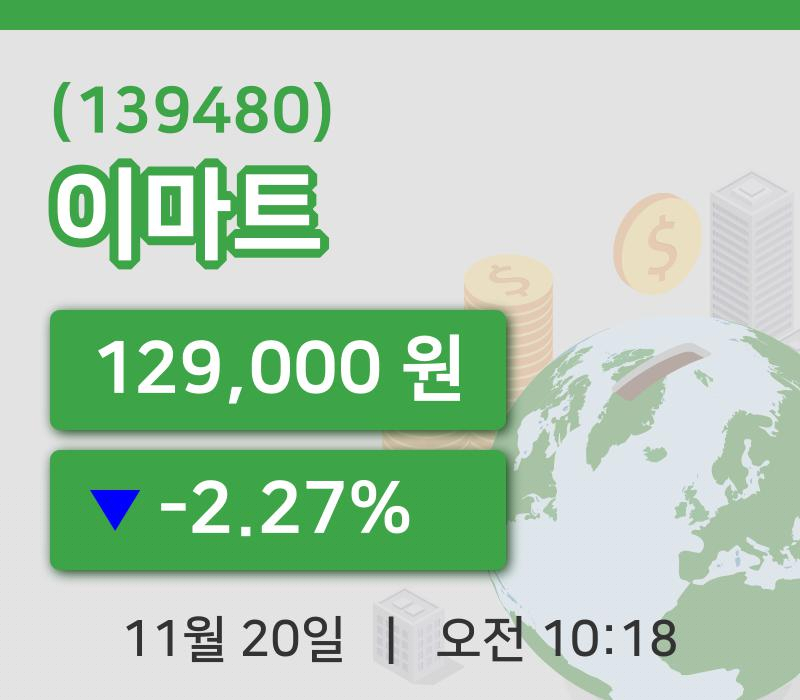 [이마트주가] 20일 이시각 현재  129,000원
