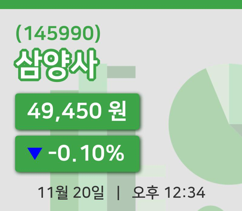 [삼양사주가] 12시 34분 현재 49,450원
