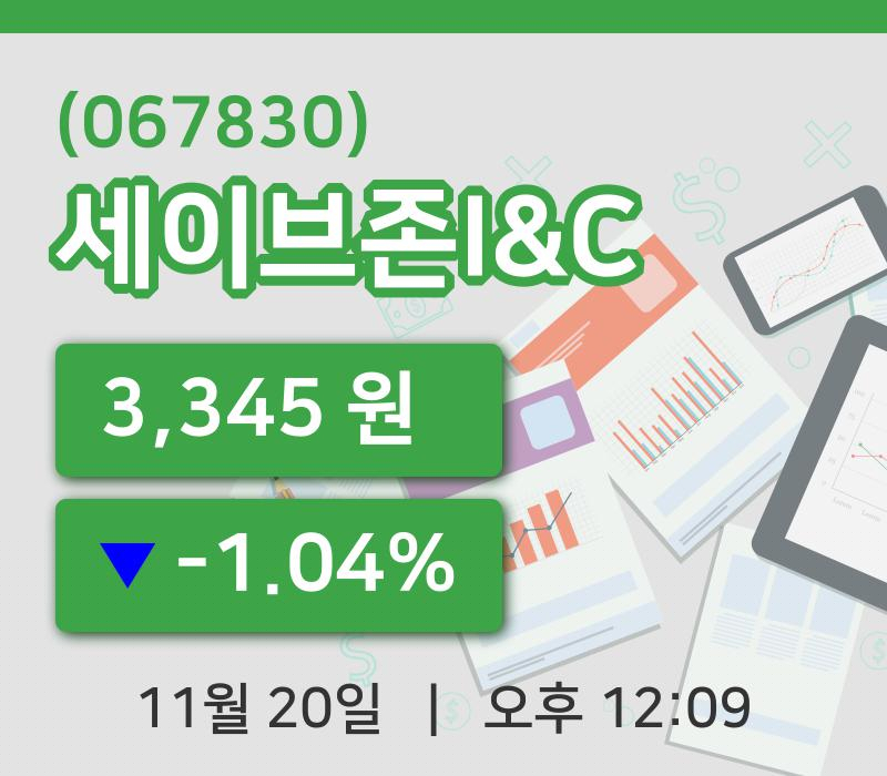 [세이브존I&C주가] 20일 이시각 현재  3,345원