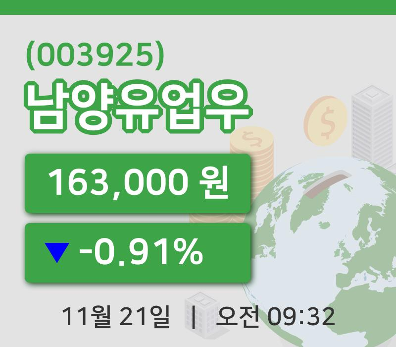 [남양유업우주가] 21일 9시 32분 현재 163,000원