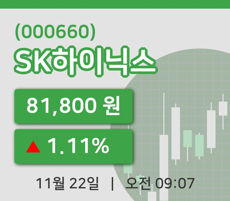 [SK하이닉스주가] 9시 07분 현재 81,800원