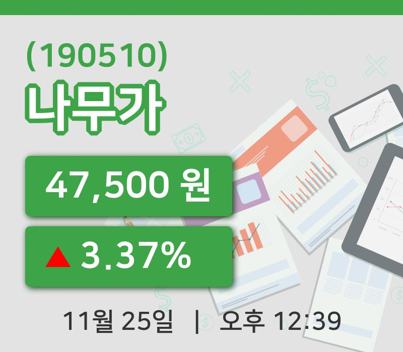 [나무가주가] 25일 이시각 현재  47,500원